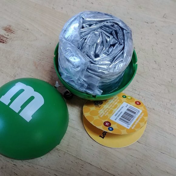 M&M Rain Poncho in Green Ball Keychain - Picture 5 of 6